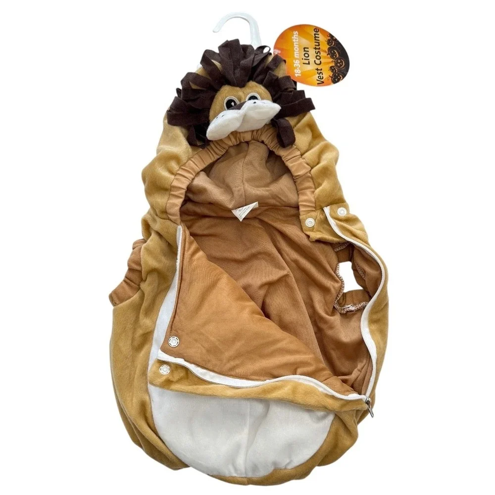 Playful Plush Lion Halloween Costume Cosplay Size 18-36 Month One‎ Piece Unisex